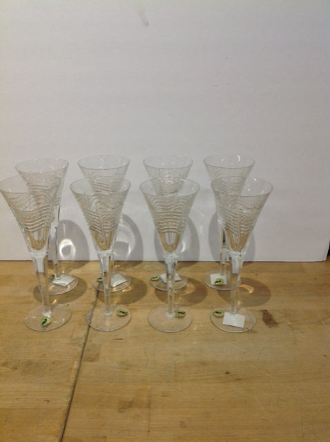 Set of 8 Waterford 'Spirit of America' Champagne Flutes
