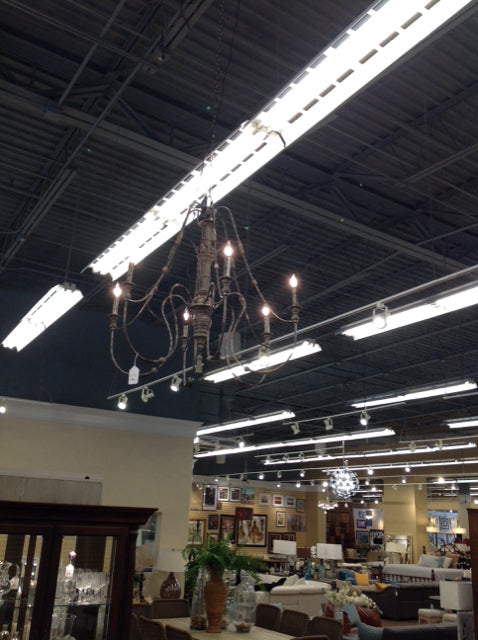 Ethan Allen 6 Light Declan Charcoal Chandelier