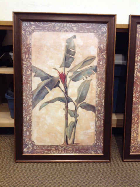 26"x39" Framed Flower Art on Paper