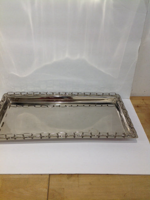 26x14 Silver Tray w/Chain