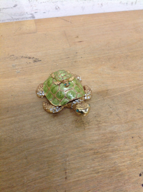 Enameled Gold Turtle Trinket Box