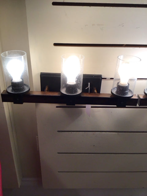 3-Light Rustic Bronze Like Wall Sconce