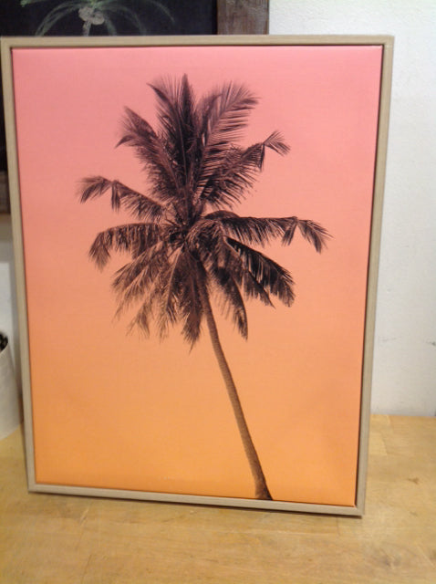 14" X 18" Orange Palm Canvas