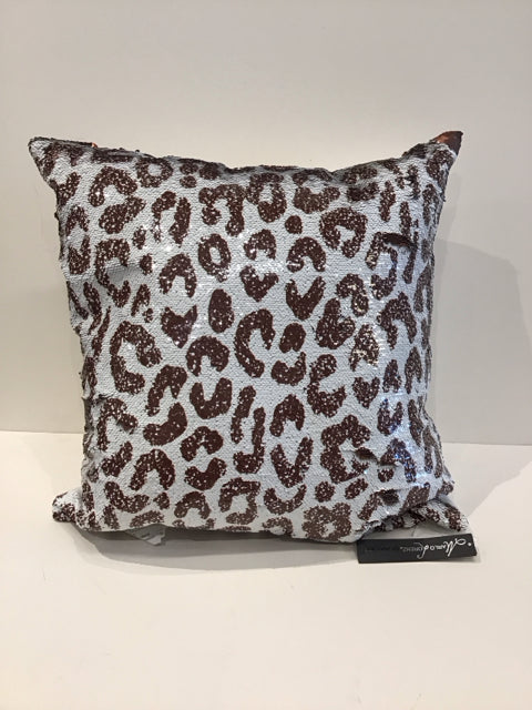 Copper/White Animal Print Pillow
