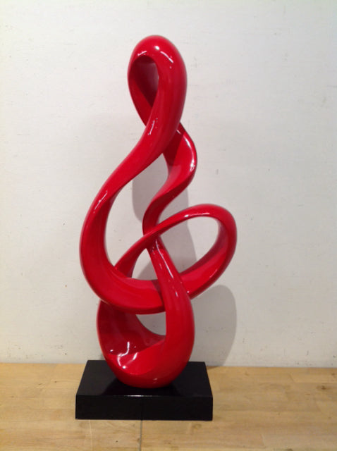 32" El Dorado Red Abstract Sculpture