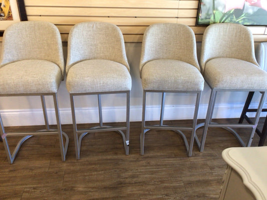 4-Tan Upholstered Bar Stools