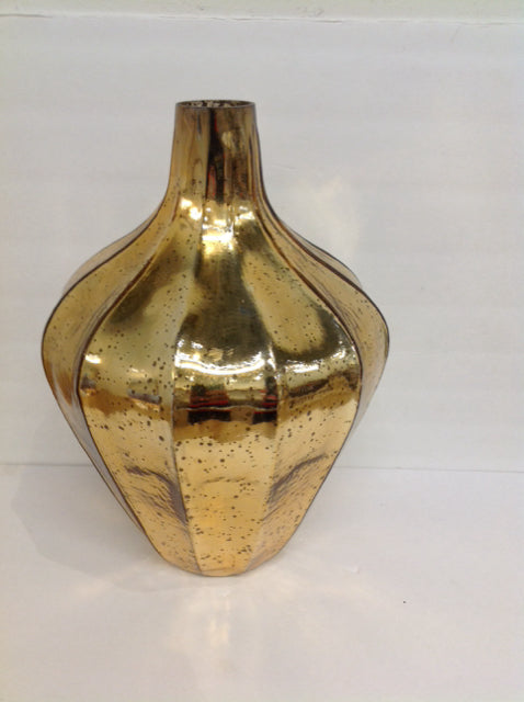 18" Gold Colored Glass Vase
