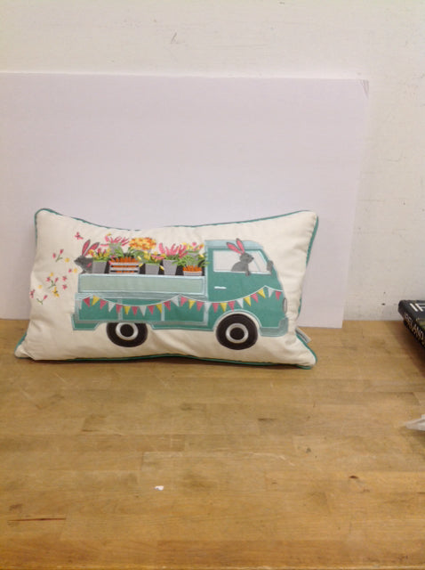 Embroidered Rabbit Pillow