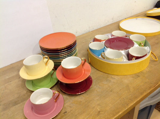 Classic Coffee/Tea Desert Set 13 Plates/11 Cup and Saucer