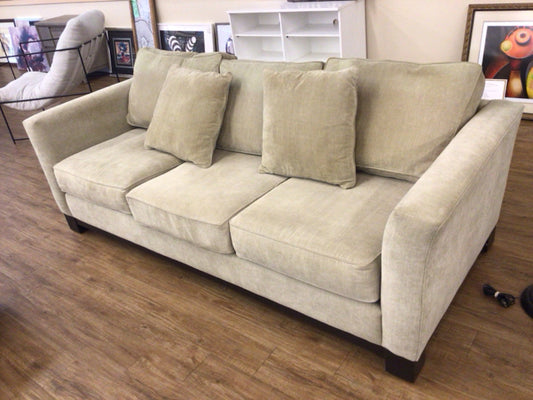 AS-IS Beige Fabric Sofa(Discoloration)
