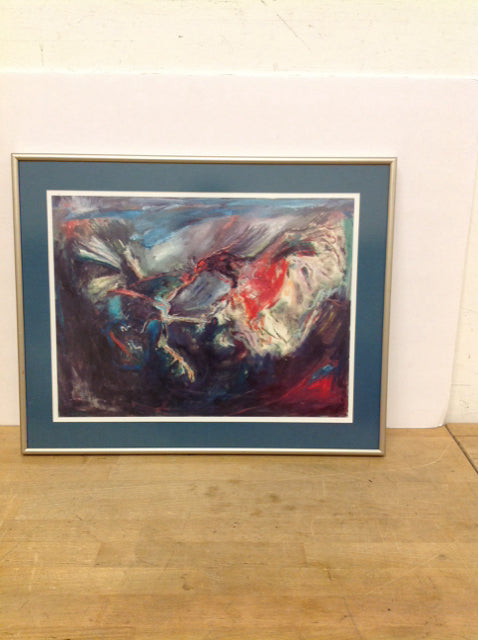 20x16" Framed Abstract on Paper