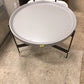 AS-IS 23 1/2" Pianca Abaco Tall Round Ash Grey Coffee Table(Ring Mark On Top)