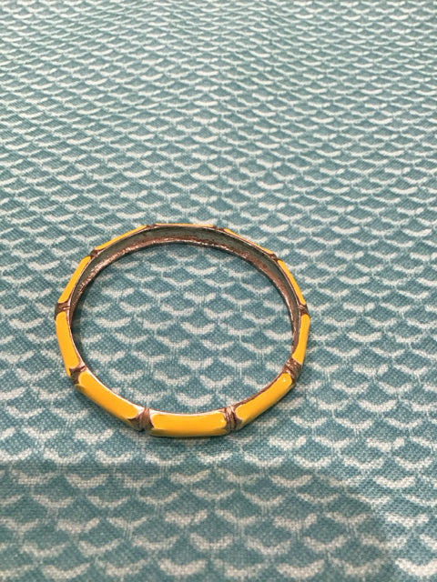 Silver W/Yellow Enamel Bracelet