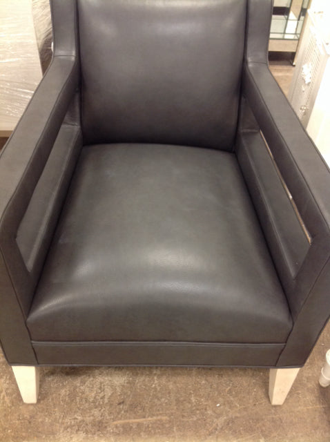 Chair- Restoration Hardware Charcoal Leather