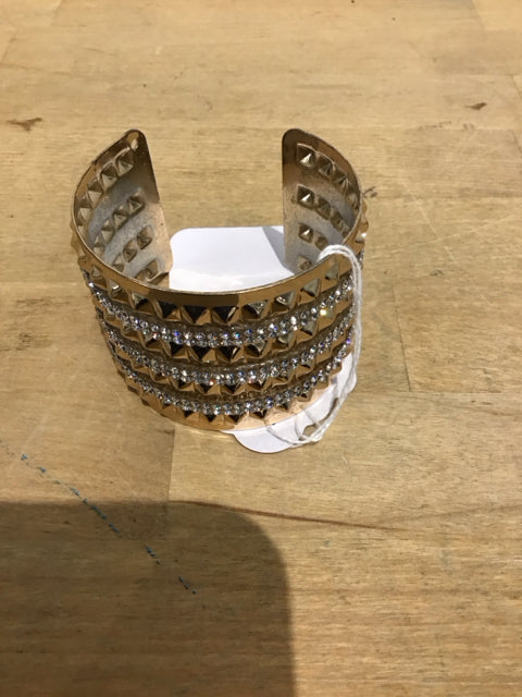 Gold & Rhinestone Cuff