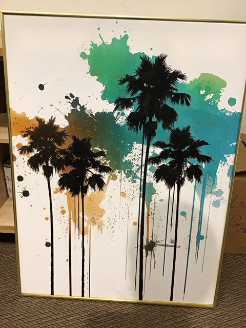 30"x40" Palm Tree Art By Monika Jones