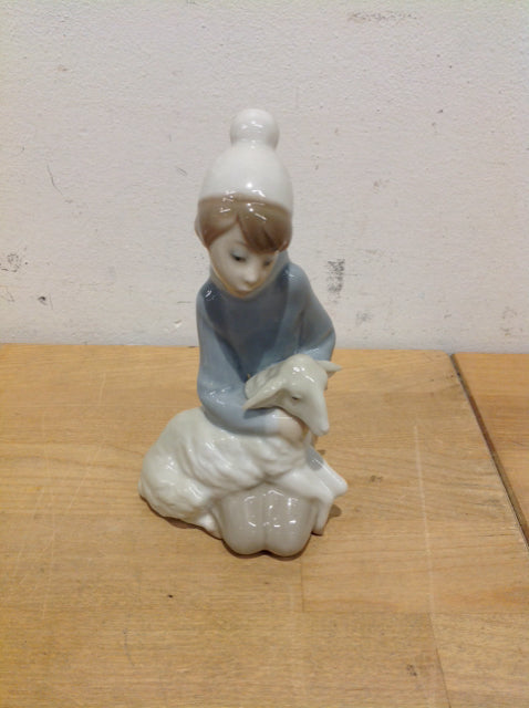 Lladro 6" Boy w/Goat