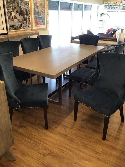 Set/8 Sunpan Modern Home Ariana Blue Chairs