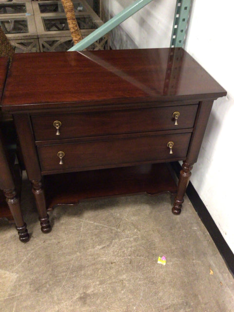 Hickory White Two Drawer Nightstand