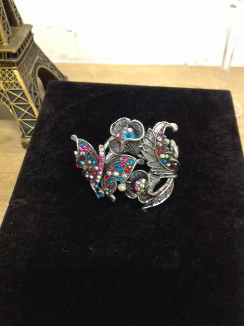 Multi Color Stone Butterfly Bracelet