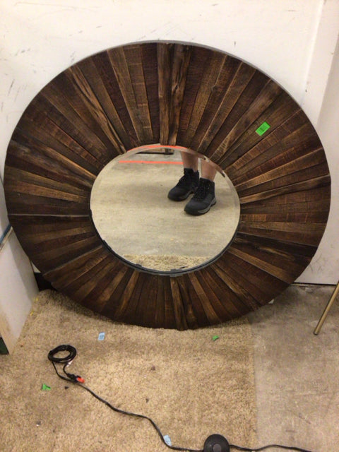 36" Pier 1 Round Wood Mirror