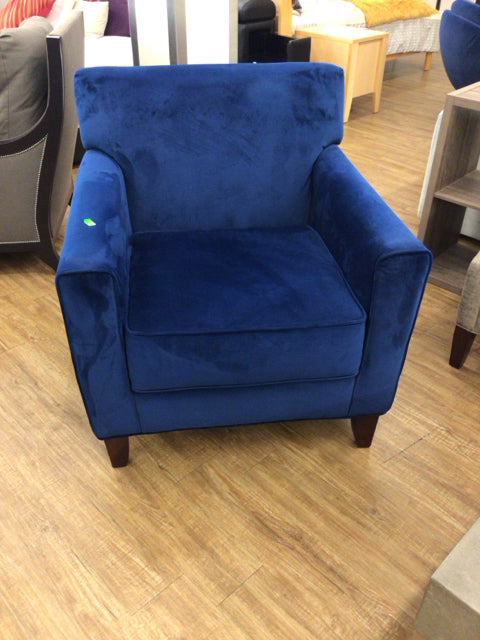 City Furniture Kevin Charles Blue Fabric Arm Chair