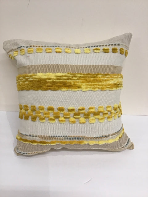 Ivory/Tan Weave w/Chenille Stripes