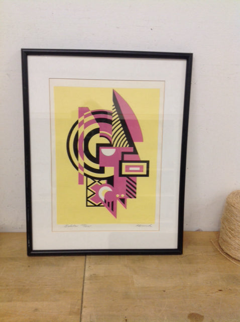 17.5x22 Framed Abstract Art