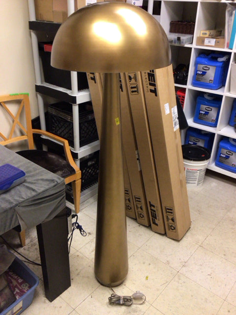 59" Brass Floor Lamp W/Shade