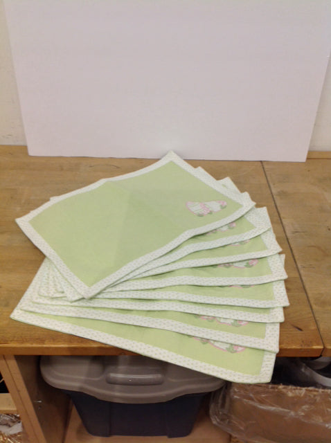 Set 0f 8 Linen Easter Bunny Placemats