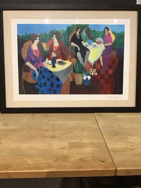 32.5"x24" Sq. "Morning Social" By Itzchak Tarkay Art