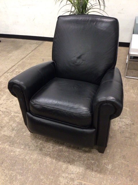 Ethan Allen Black Leather Recliner