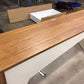 AS-IS 78 1/2" Wood/White Console Table(Marks On Top)