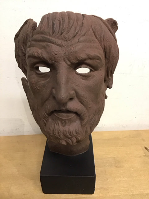 15" Metal Bust Greek God Homer