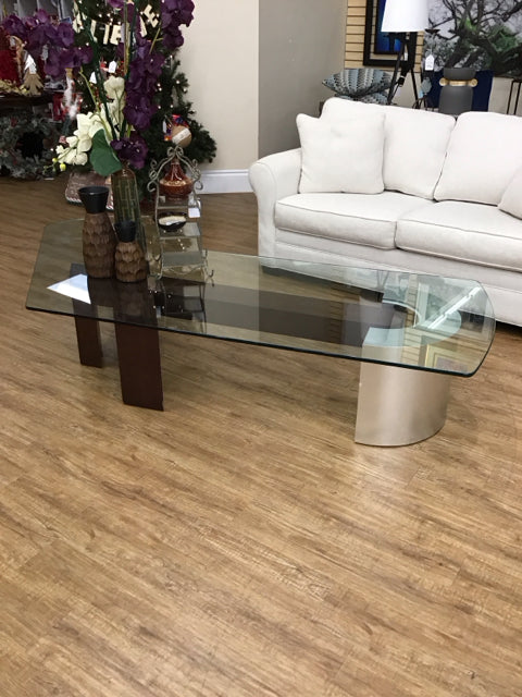 84" Custom Made Cantilever Coffee Table As Is