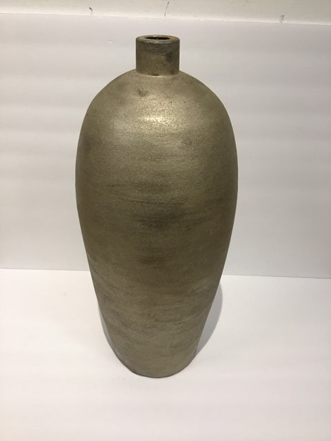 21" Champagne Glitter Terracotta Vase