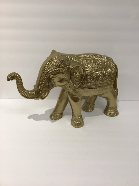 15" Gold Metal Elephant