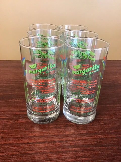 Set Of 6 Margarita Tumbler Glasses