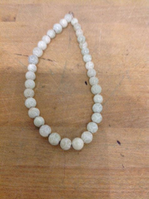 Necklace- White Beaded Stones