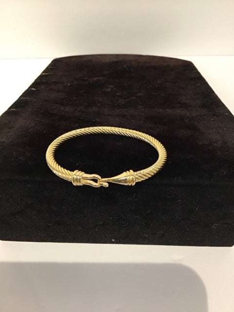 Yurman Style Gold Buckle Bracelet