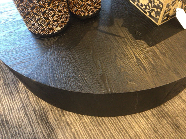 AS-IS RH Round Wood Coffee Table(Dings/Marks On Top)
