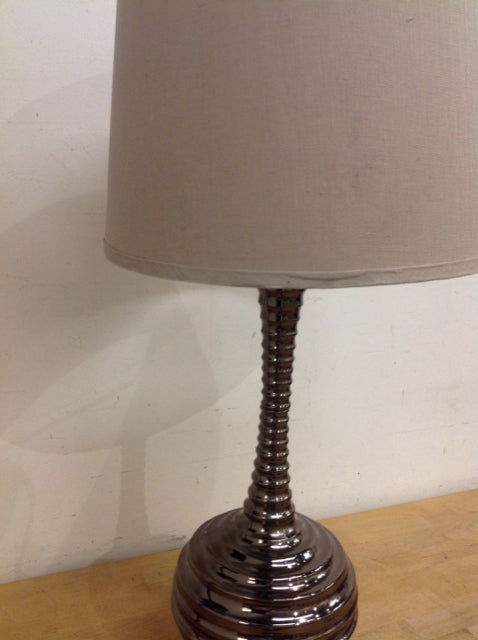 28" Silver Metal Lamp