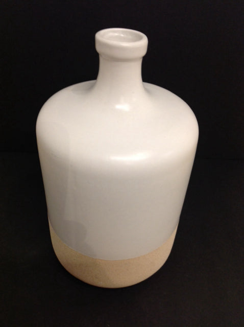 12" Ceramic Cream Vases/Urns