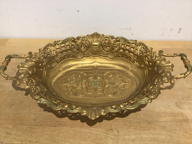 17" Gold Italian Metal Bowl