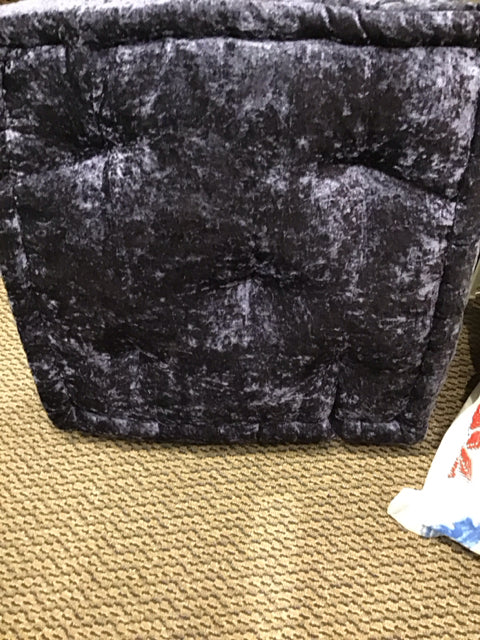 20" Square Blue Violet Crushed Velvet Box Edge Cushion