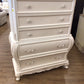 20" X 44" X 56" AS-IS Acme Furniture Chantelle Tall Chest(Top Damaged)