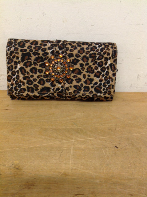 Leopard Spot w/Medallion Fabric Wallet