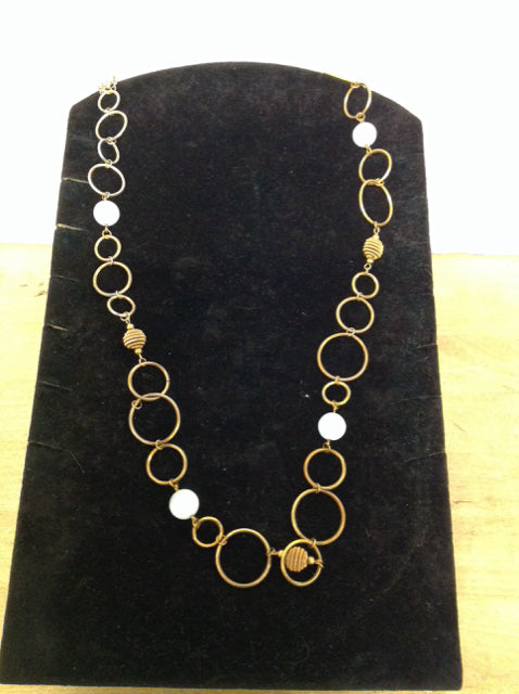 Gold Rings w/Beads Necklace