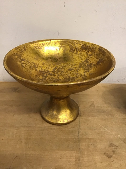 8"x11" Gold Footed Bowl
