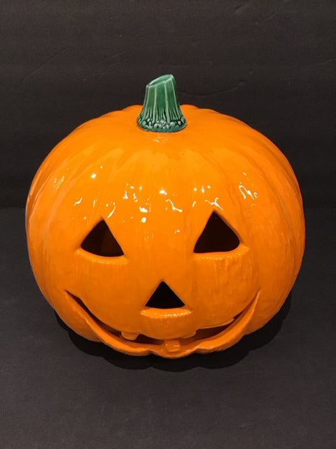 Orange Ceramic Jack-O-Lantern